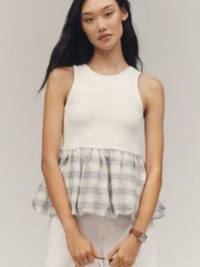 Brand New Women’s Maeve Bubble Peplum Tank